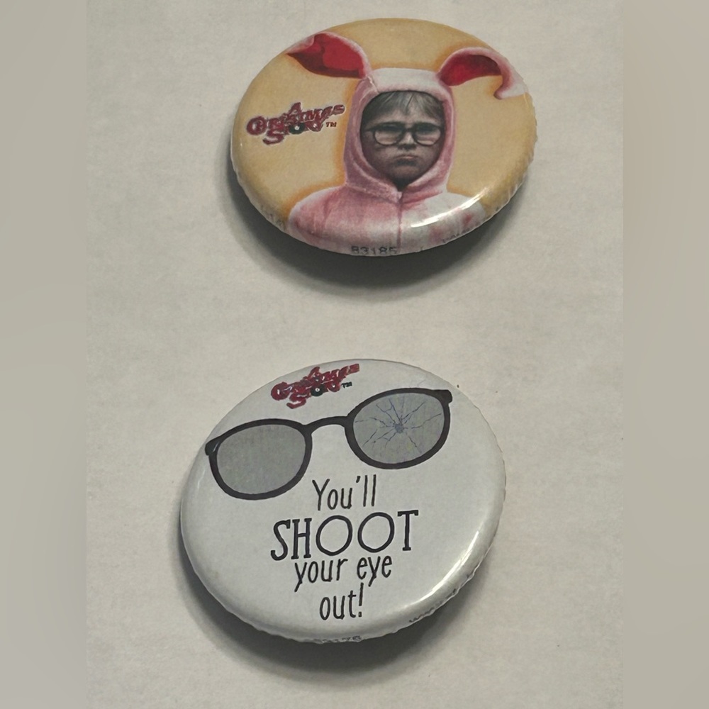 Vintage 1993 Christmas Story Pinback/Button Set - Multicolor